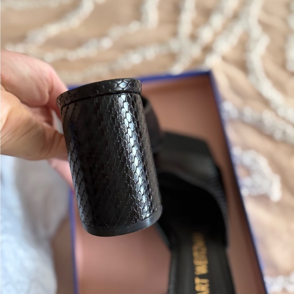 Stuart Weitzman Tia 85 lizard-effect leather sandals 8,5 - Picture 2 of 5